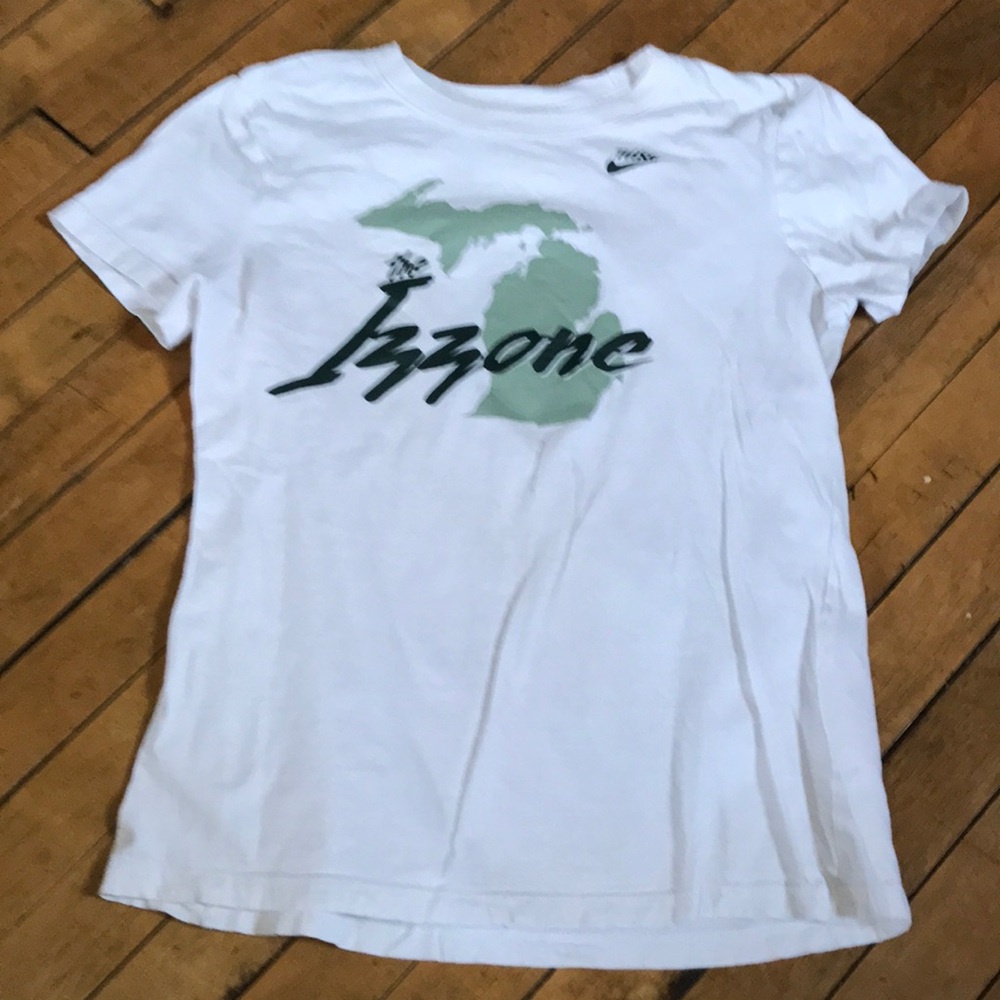 Nike‎ White and Green Graphic Tee